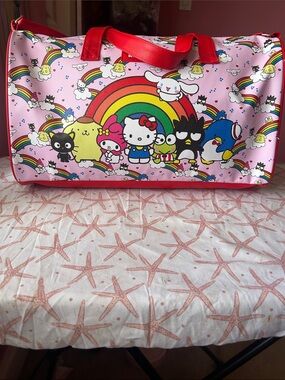 Hello Kitty Rainbow Pink Duffle Bag